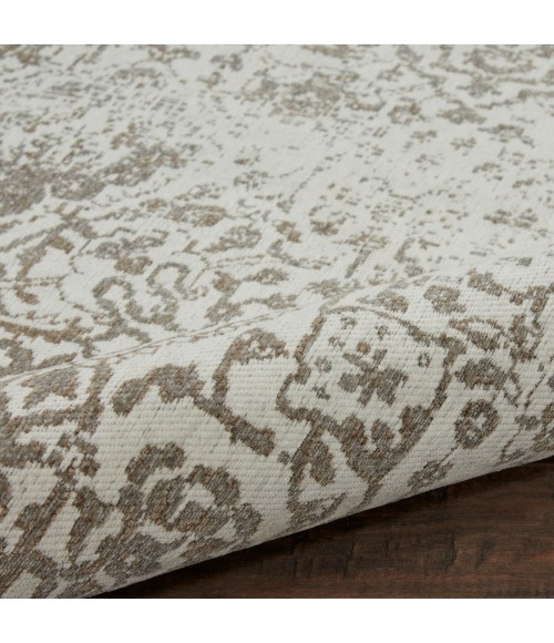 Nourison Damask White DAS06 6 ft. x 9 ft. Rect. Rug