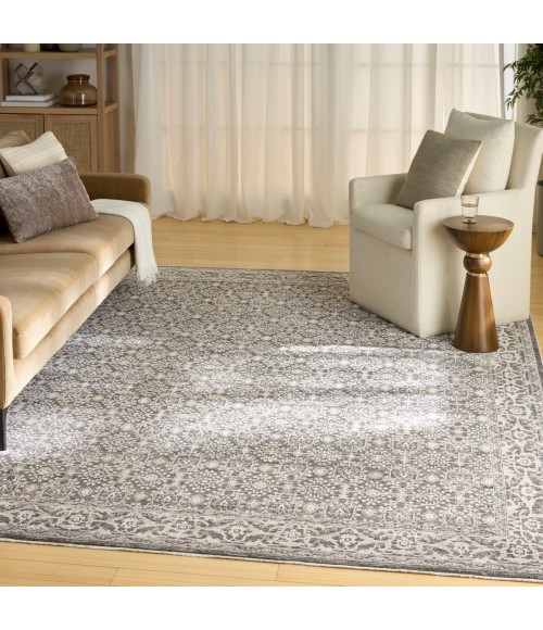Nourison Shadows Charcoal Ivory SHW04 9 ft. X 12 ft. Rect. Rug