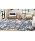 Nourison Nourison Washables Navy Multicolor NWB01 4 ft. X 6 ft. Rectangle Rug