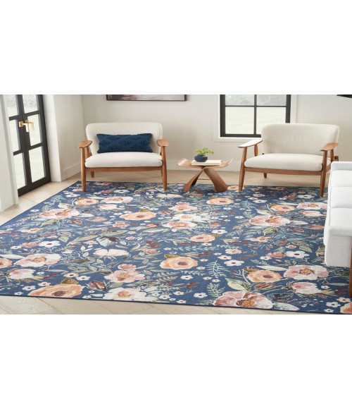 Nourison Nourison Washables Navy Multicolor NWB01 4 ft. X 6 ft. Rectangle Rug