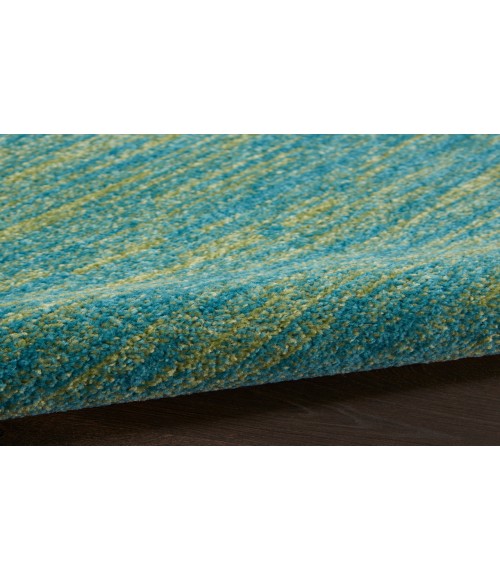 Nourison Nourison Essentials Blue Green NRE01 2 ft. 2 in. X 20 ft. Rectangle Rug