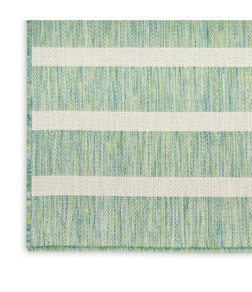 Nourison Positano Blue Green Ivory POS03 7 ft. X 10 ft. Rect. Rug