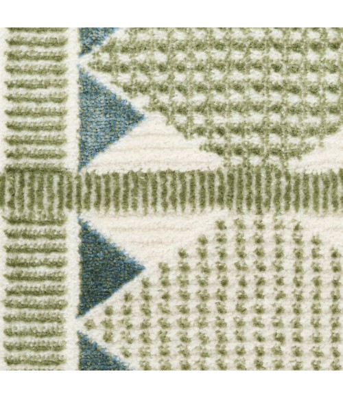 Nourison Nordic Green Blue NRC06 5 ft. X 7 ft. Rect. Rug