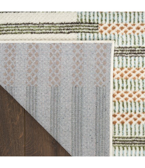 Nourison Nordic Ivory Multicolor NRC15 4 ft. X 6 ft. Rect. Rug