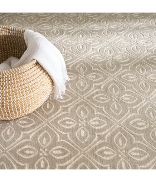 Nourison Washable Charm Silver Ivory WCH03 4 ft. X 6 ft. Rect. Rug