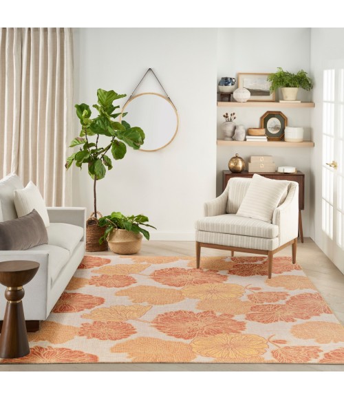 Nourison Garden Oasis Coral GOA04 10 ft. X 14 ft. Rect. Rug