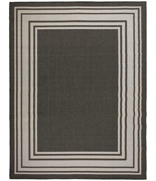 Nourison Horizon Indoor/Outdoor Black HOZ03 8 ft. X 10 ft. Rect. Rug