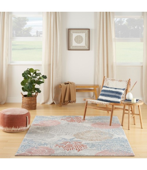 Nourison Pompeii Multicolor PMP04 6 ft. X 9 ft. Rect. Rug