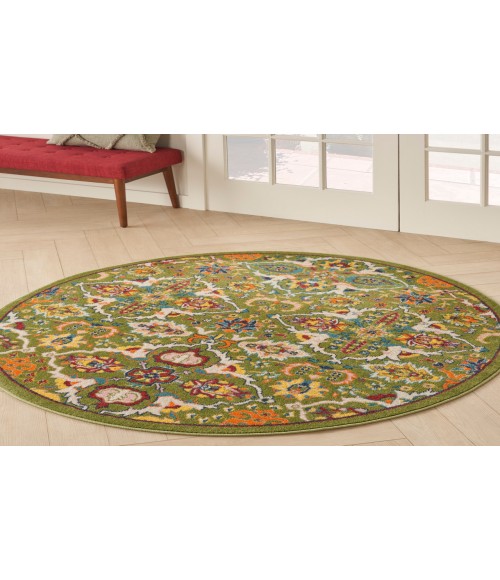 Nourison Allur Sage Ivory ALR03 4 ft. Round Rug