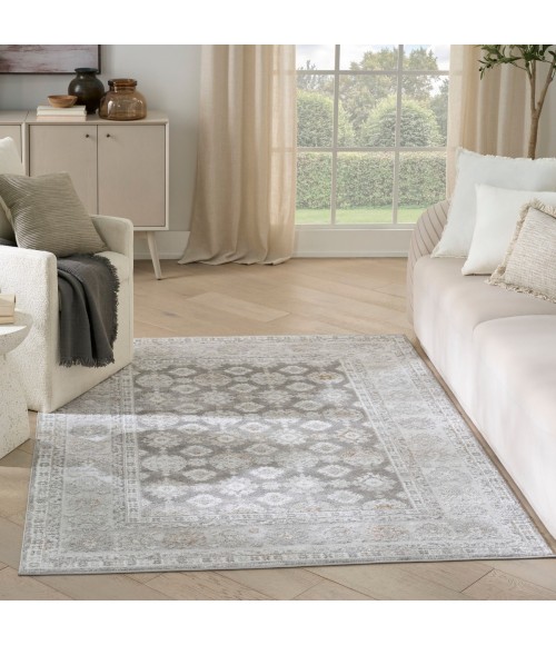 Nourison Dekor Grey DEK02 5 ft. 3 in. X 7 ft. Rect. Rug
