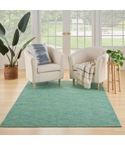 Nourison Practical Solutions Blue Green PSL01 4 ft. X 6 ft. Rect. Rug