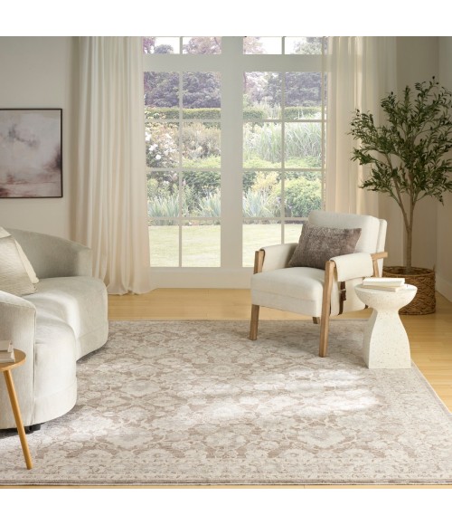 Nourison Outlines Ivory Mocha OLN03 6 ft. X 9 ft. Rect. Rug