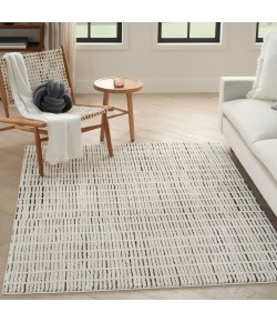 Nourison Cozy Modern Ivory Black CMD03 7 ft. 10 in. X 9 ft. 10 in. Rect. Rug
