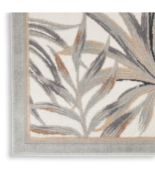 Nourison Pompeii Ivory Grey PMP02 5 ft. 3 in. X 7 ft. 3 in. Rect. Rug