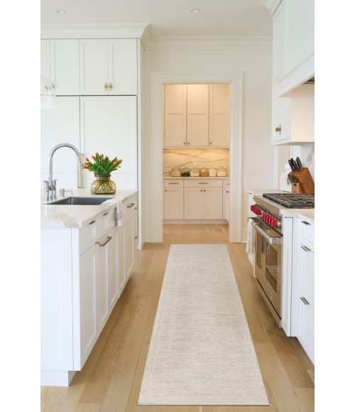 Nourison Outlines Ivory Grey OLN03 2 ft. 2 in. X 12 ft. Rect. Rug
