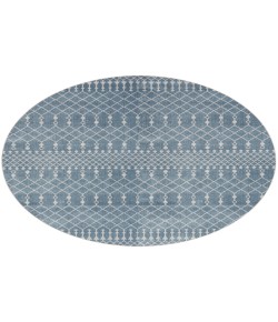 Nourison Astra Machine Washable Blue ASW10 4 ft. Round Rug