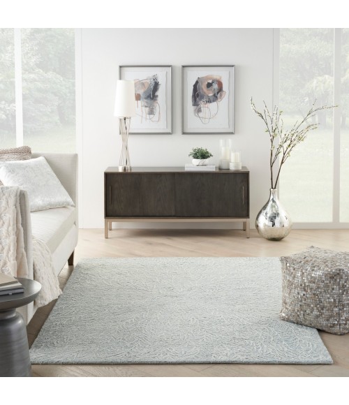 Michael Amini Ma30 Star Area Rug SMR03 Light Blue 4' x 6'