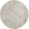 Nourison Damask White DAS06 4 ft. x Round Rug