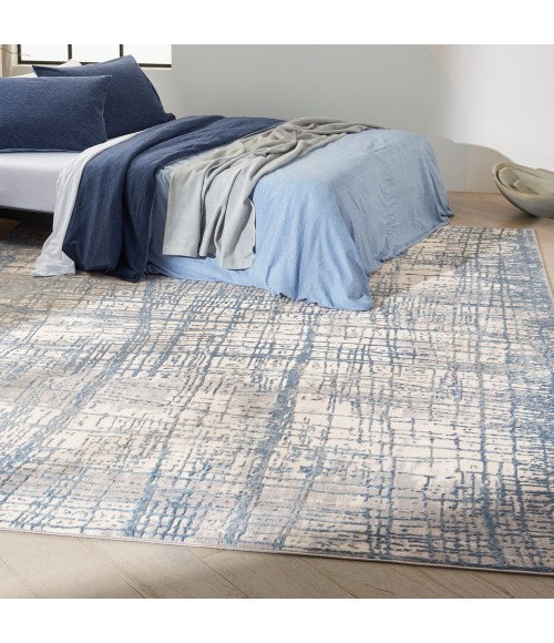Calvin Klein Rush Area Rug CK950 Ivory Blue