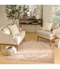 Nourison Vintage Washables Coral Taupe VWS07 5 ft. 3 in. X 7 ft. 3 in. Rect. Rug
