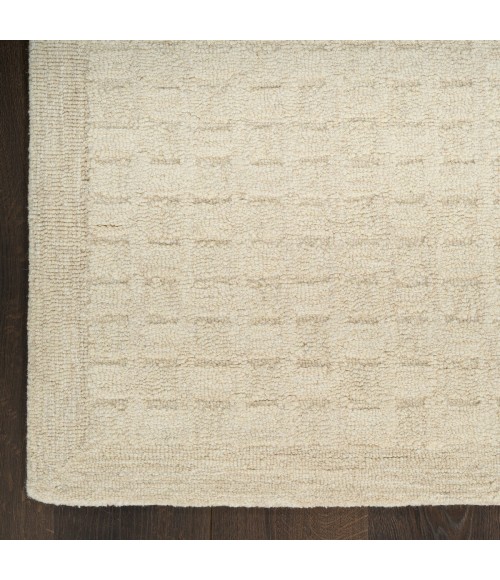 DKNY Pure Grids Ivory Beige PGR01 8 ft. X 10 ft. Rect. Rug