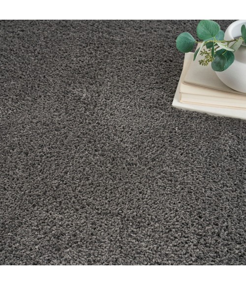 Nourison Luxurious Shag Grey LXR05 4 ft. X 6 ft. Rect. Rug