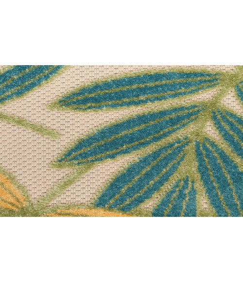 Nourison Aloha Green Multicolor ALH18 7 ft. 10 in. Round Rug