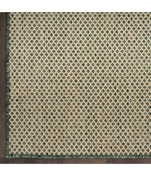 Nourison Courtyard Green COU01 8 ft. X 10 ft. Rect. Rug