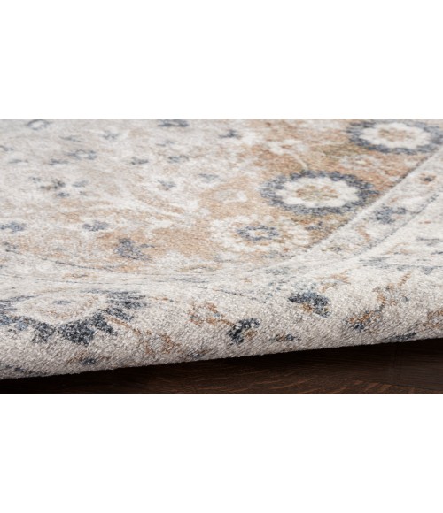 Nourison Astra Machine Washable Silver Taupe ASW16 5 ft. 3 in. X 7 ft. Rectangle Rug