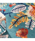 Nourison ALLUR Area Rug Nourison Allur Area Rug ALR09-Turquoise Multicolor