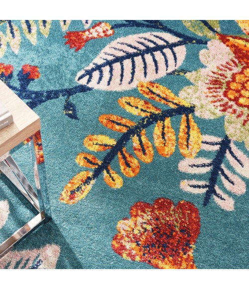 Nourison ALLUR Area Rug Nourison Allur Area Rug ALR09-Turquoise Multicolor