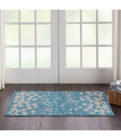 Nourison Tranquil(Traql) - Tra04 Turquoise Area Rug 2 ft. X 4 ft. Rectangle