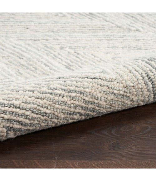 Nourison Interlock Teal ITL04 8 ft. Rect. Rug