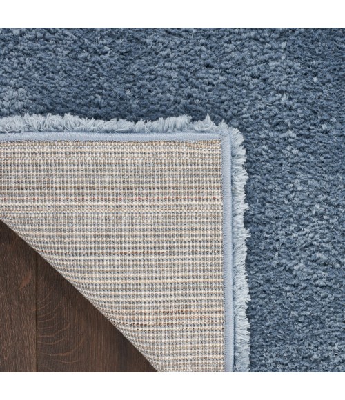 Nourison Luxurious Shag Light Blue LXR05 4 ft. X 6 ft. Rect. Rug