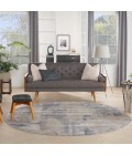 Nourison Rustic Textures Area Rug RUS05 Beige/Grey 5'3" Round