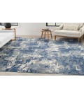 Nourison Grafix Navy Blue GRF38 6 ft. X 9 ft. Rectangle Rug