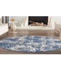 Nourison Grafix Navy Blue Rug GRF38 8 ft. Round - Rugs Town Nourison Grafix Navy Blue GRF38 8 ft. Round Rug
