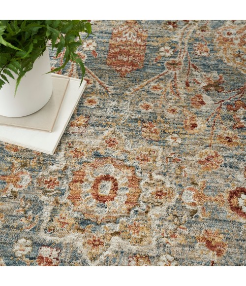 Nourison Petra Blue Rug PTR03 7 ft. 10 in. X 10 ft. 4 in. Rect. - Rugs Town Nourison Petra Blue PTR03 7 ft. 10 in. X 10 ft. 4 in. Rect. Rug
