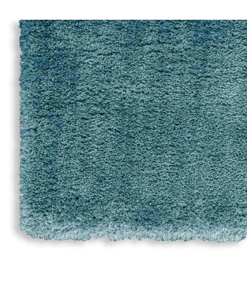 Nourison Luxurious Shag Aqua LXR05 5 ft. 3 in. X 7 ft. 3 in. Rect. Rug