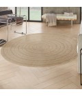 Nourison Tulum Taupe Grey TLM04 8 ft. X Round Rug