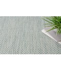 Nourison Courtyard Ivory Aqua COU01 5 ft. Square Rug