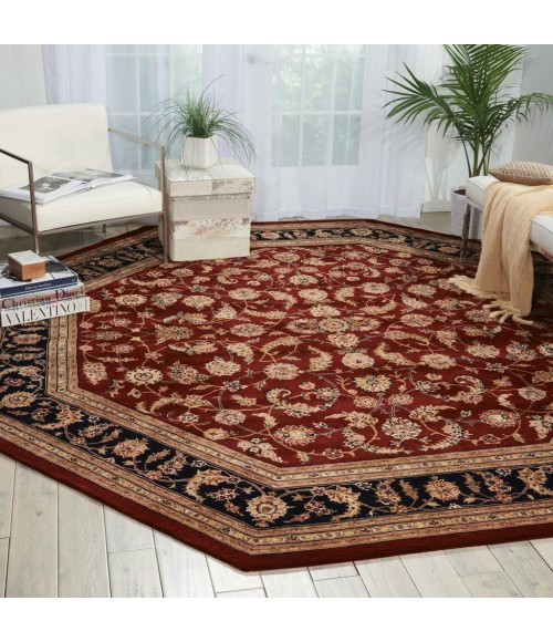 Nourison 2000 Octagon Area Rug 2002-Burgundy