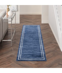 Nourison Essentials - Nre02 Navy Ivory Area Rug 2 ft. X 6 ft. Runner