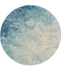 Nourison Passion Round Area Rug PSN10-Navy/Light Blue