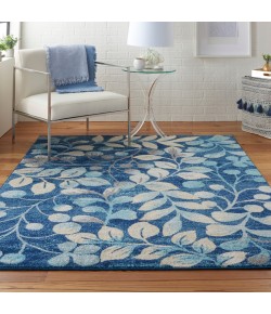 Nourison Tranquil(Traql) - Tra03 Navy Area Rug 5 ft. 3 X 7 ft. 3 Rectangle