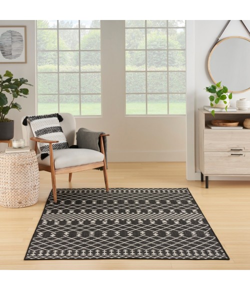 Nourison Positano Black POS02 7 ft. X 10 ft. Rect. Rug