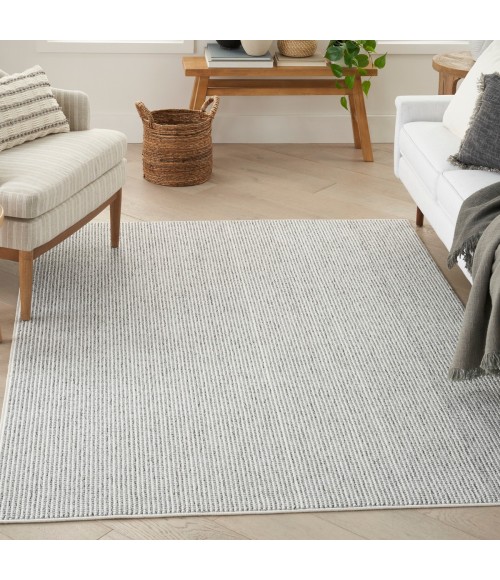 Nourison Natural Texture Ivory Grey NTX01 8 ft. X 10 ft. Rect. Rug