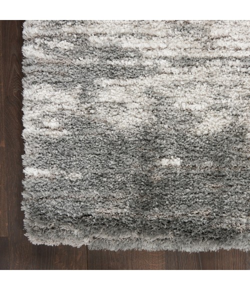 Nourison Luxurious Shag Charcoal Ivory Rug LXR02 7 ft. 10 in. X 9 ft. 10 in. Rect. - Rugs Town Nourison Luxurious Shag Charcoal Ivory LXR02 7 ft. 10 in. X 9 ft. 10 in. Rect. Rug
