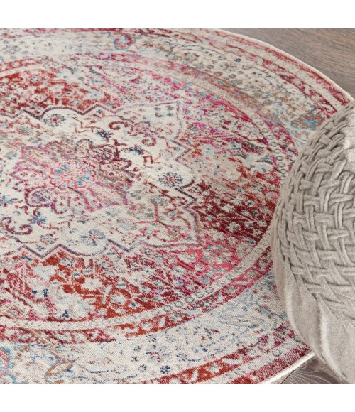 Nourison Vintage Kashan Area Rug VKA07-Red/Ivory