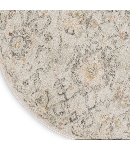 Nourison Oushak Home Grey OUS01 4 ft. X Round Rug